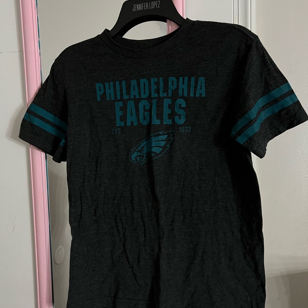Dark gray and green eagles shirt
